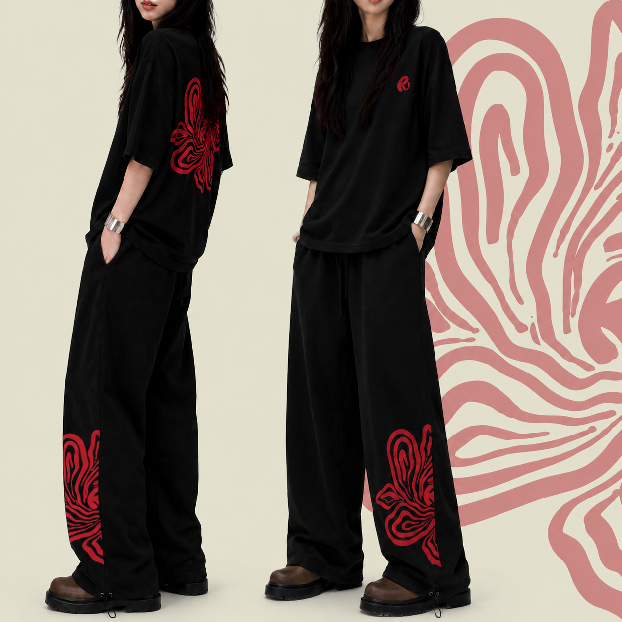 Quần Nỉ Dài REUNION "R FLOWER" Sweatpants P12