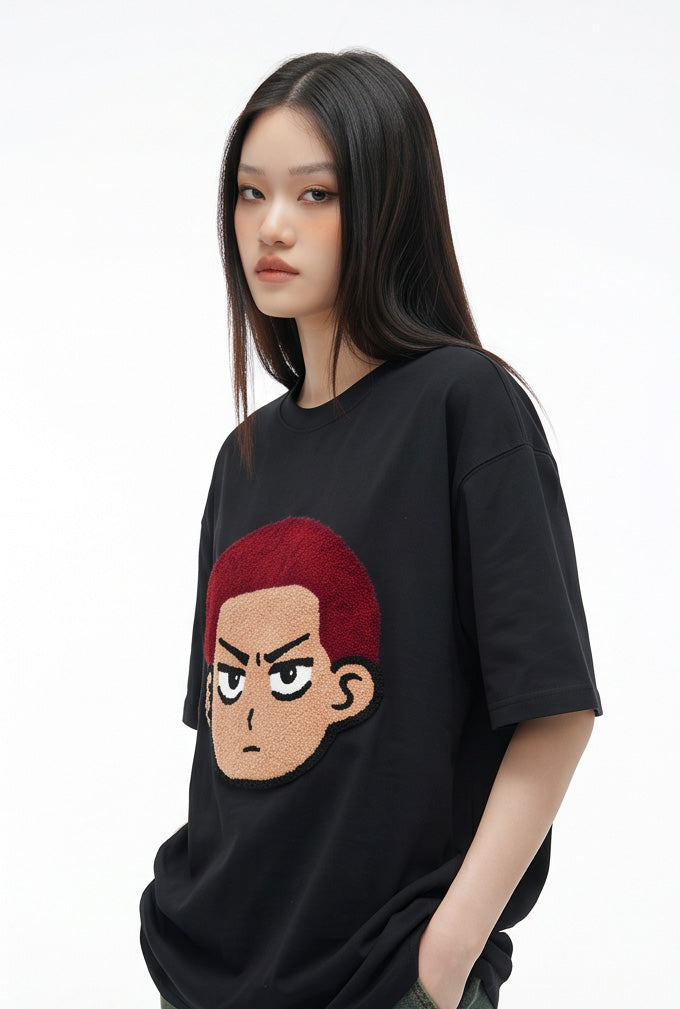 Áo Thun Thêu Xù 3D REUNION R'SAKURAGI T-shirt
