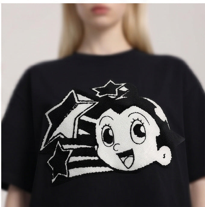 Áo Thun Thêu Xù 3D REUNION R'ATB STATRS T-shirt