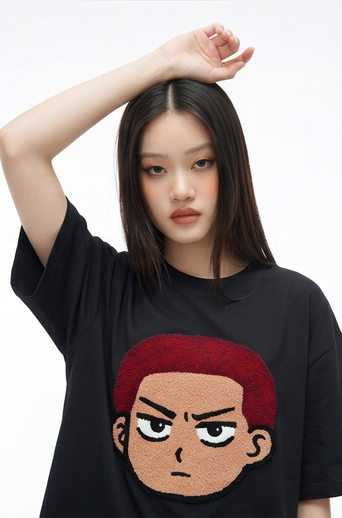 Áo Thun Thêu Xù 3D REUNION R'SAKURAGI T-shirt