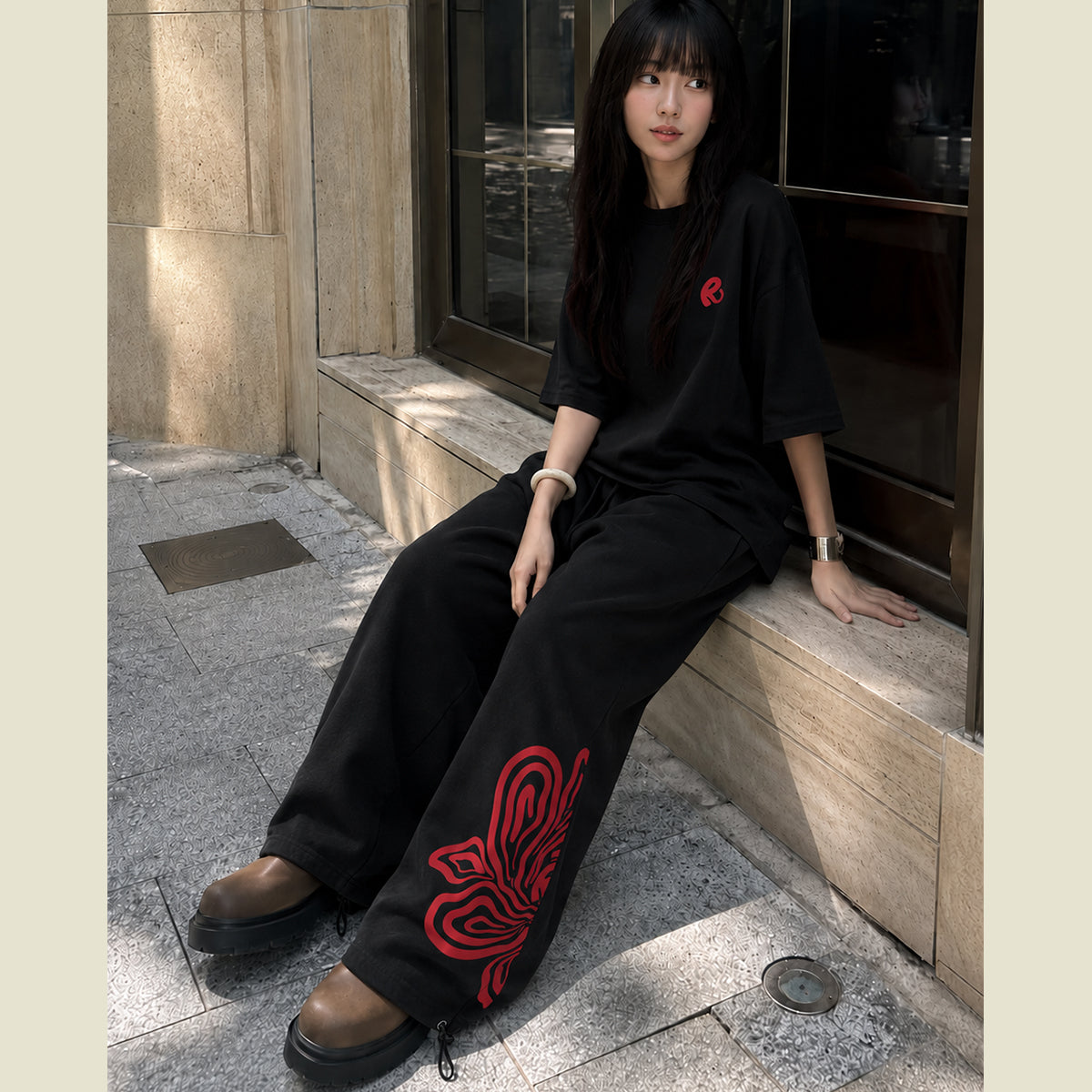 Quần Nỉ Dài REUNION "R FLOWER" Sweatpants P12