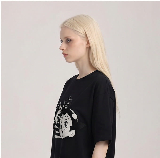 Áo Thun Thêu Xù 3D REUNION R'ATB STATRS T-shirt