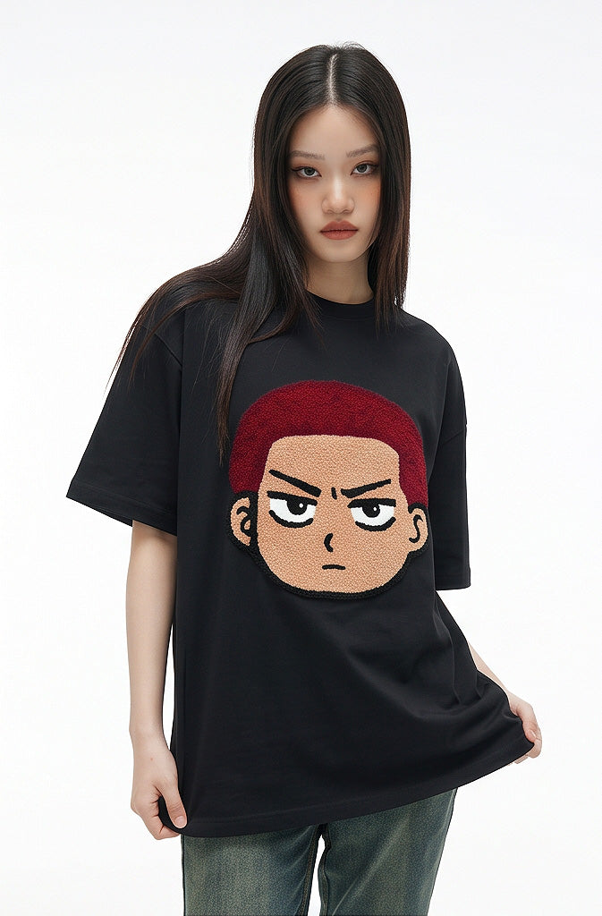 Áo Thun Thêu Xù 3D REUNION R'SAKURAGI T-shirt