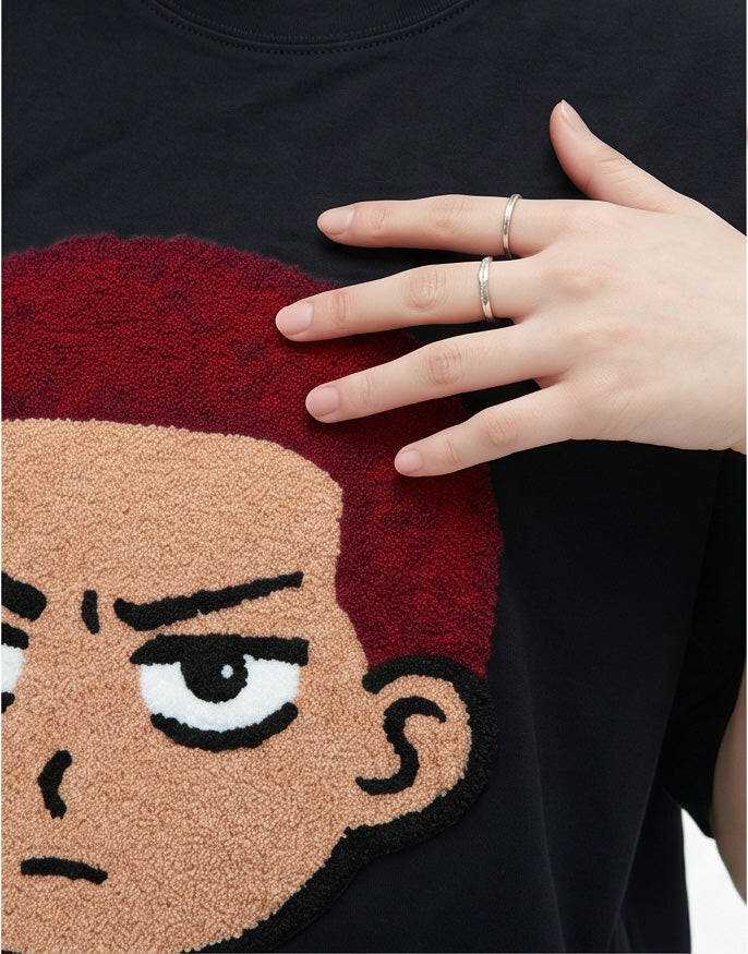 Áo Thun Thêu Xù 3D REUNION R'SAKURAGI T-shirt