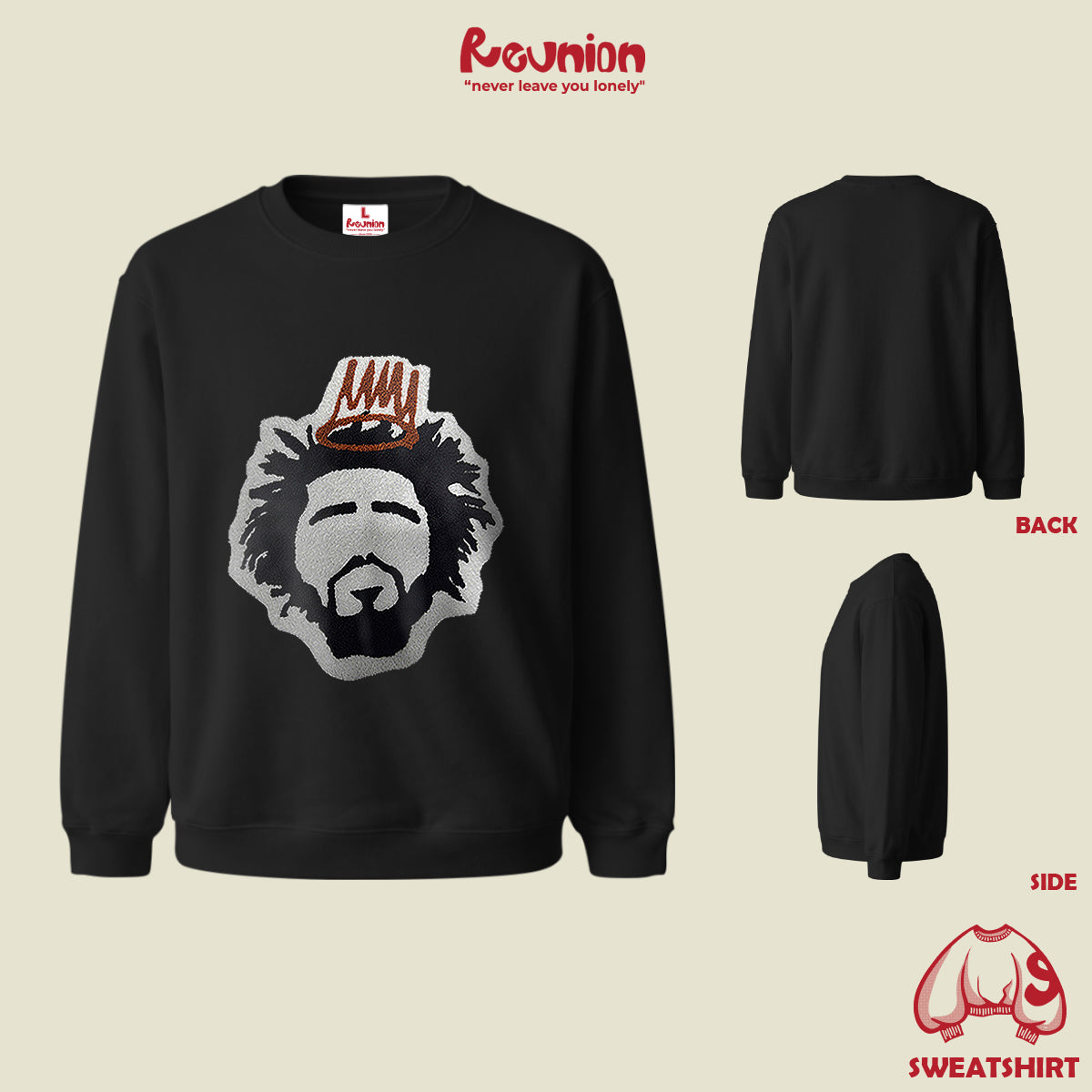 Áo Sweatshirt Thêu Xù 3D REUNION R'KING Sweater