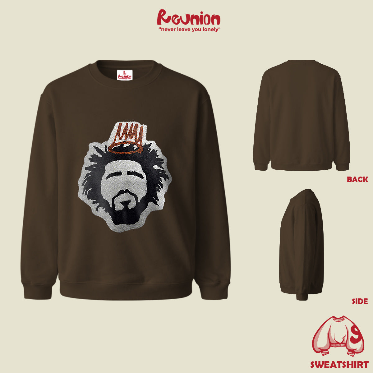 Áo Sweatshirt Thêu Xù 3D REUNION R'KING Sweater