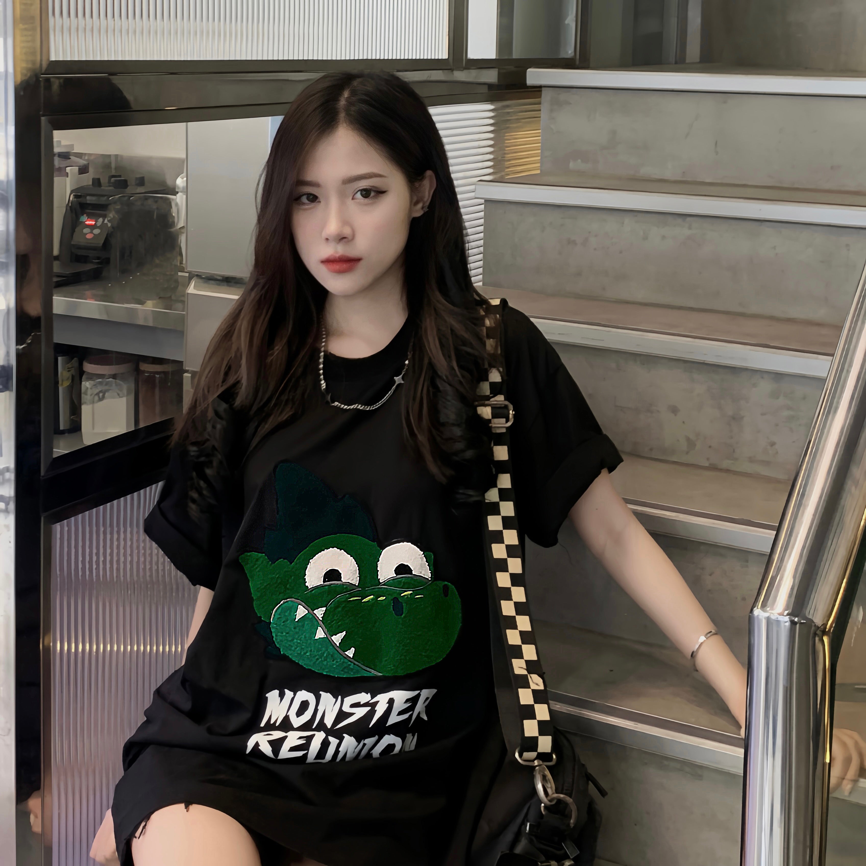 Áo Thun Thêu Xù 3D REUNION R'DINOSAUR