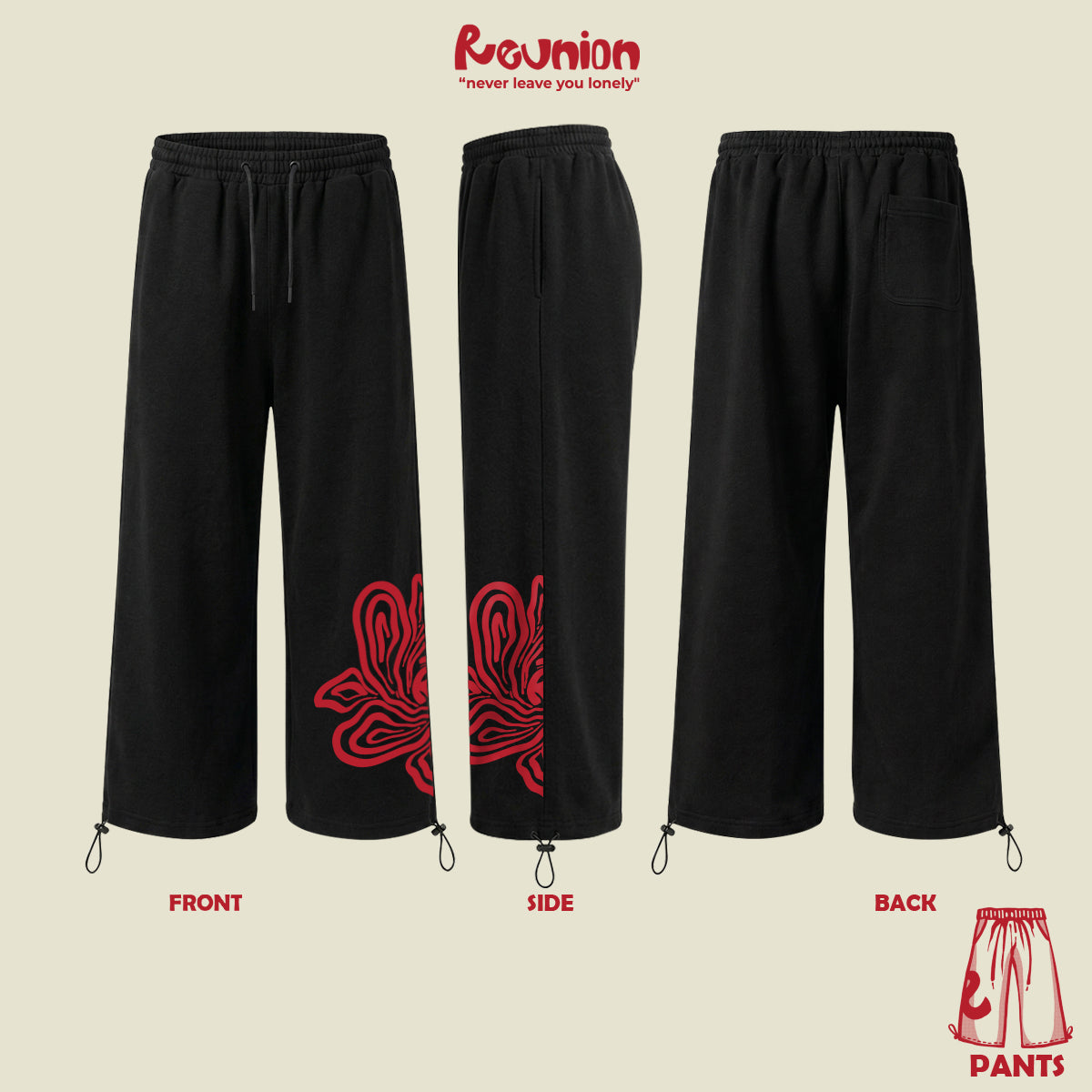 Quần Nỉ Dài REUNION "R FLOWER" Sweatpants P12