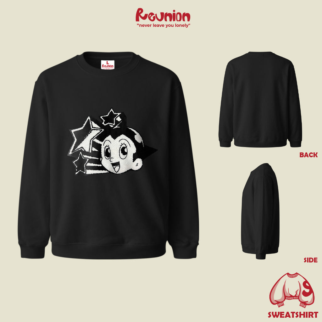 Áo Sweatshirt Thêu Xù 3D REUNION R'ATB STATRS Sweater