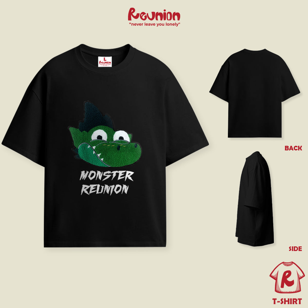 Áo Thun Thêu Xù 3D REUNION R'DINOSAUR