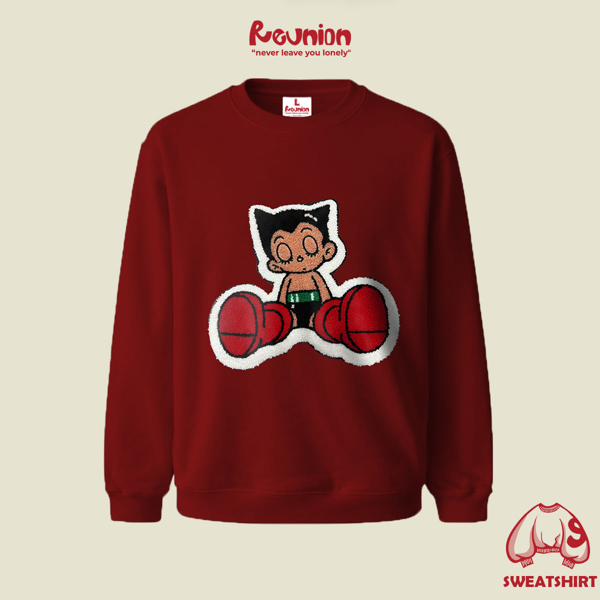 Áo Sweatshirt Thêu Xù 3D REUNION R'SLEEP ATB Sweater
