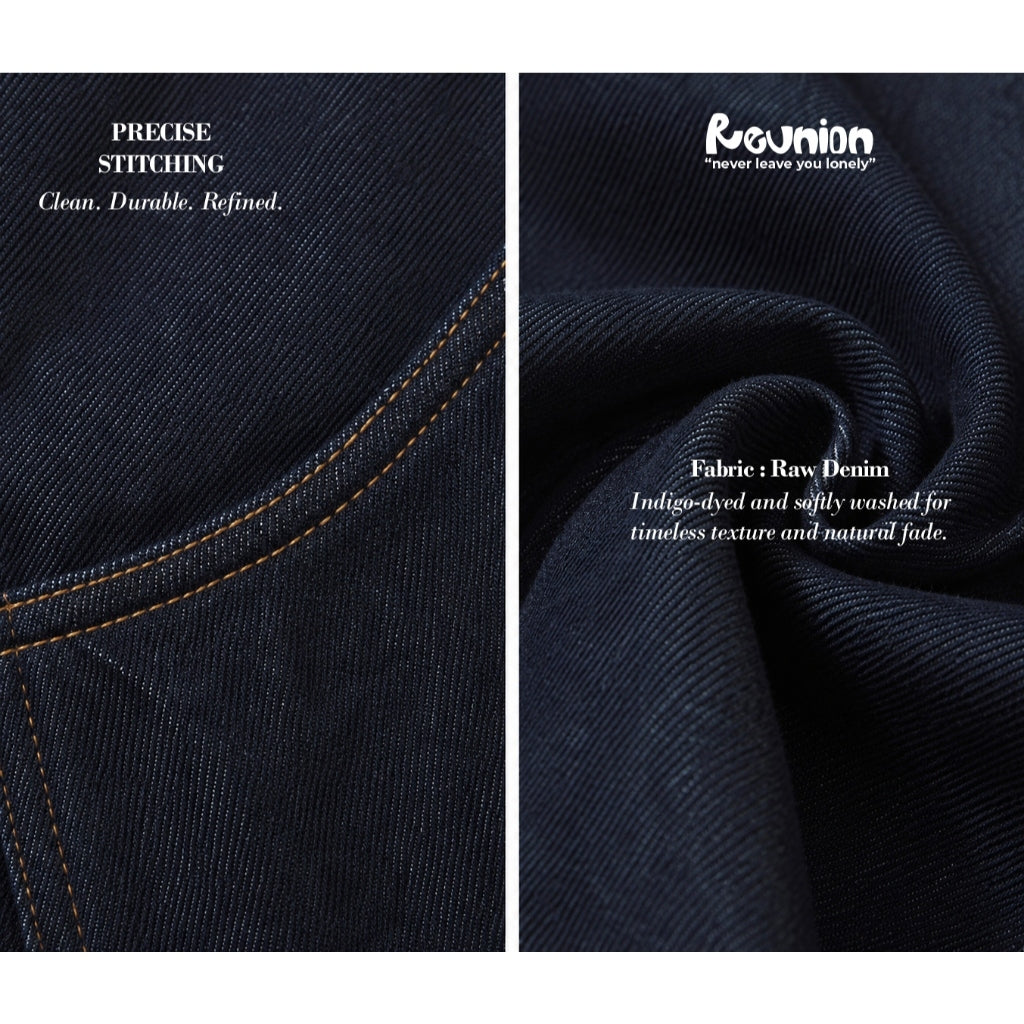 Set Quần Áo Denim Raw REUNION Nam Nữ - Đồ Bộ Denim on Denim